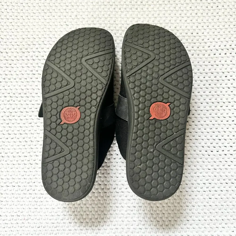 Born Comfort Black Lia Slip On Wool Open Back Clogs Buckle Strap Women 8-8.5 - Picture 6 of 7